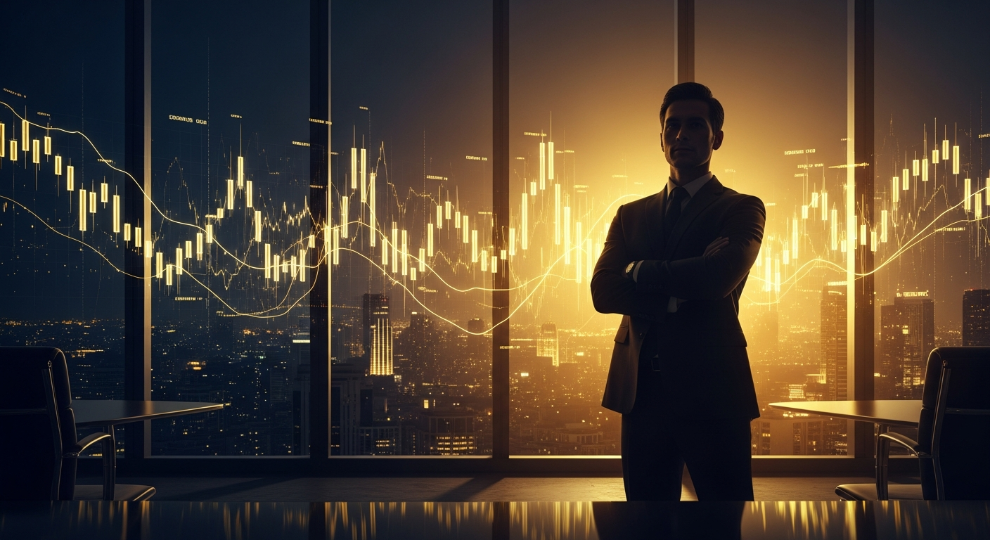 Trader silhouette