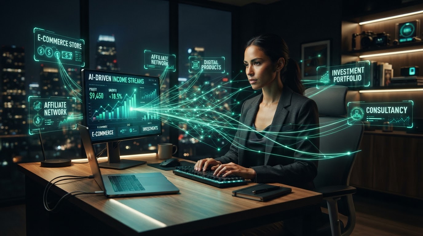 Entrepreneur building residual income with AI tools