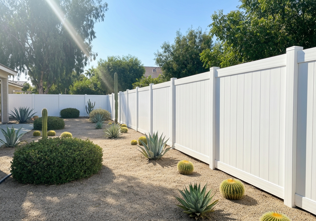 White Vinyl Ranch Rail