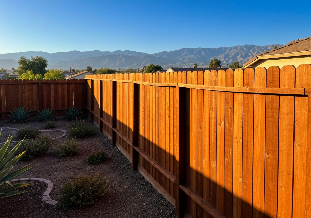 Custom Redwood Privacy Fence