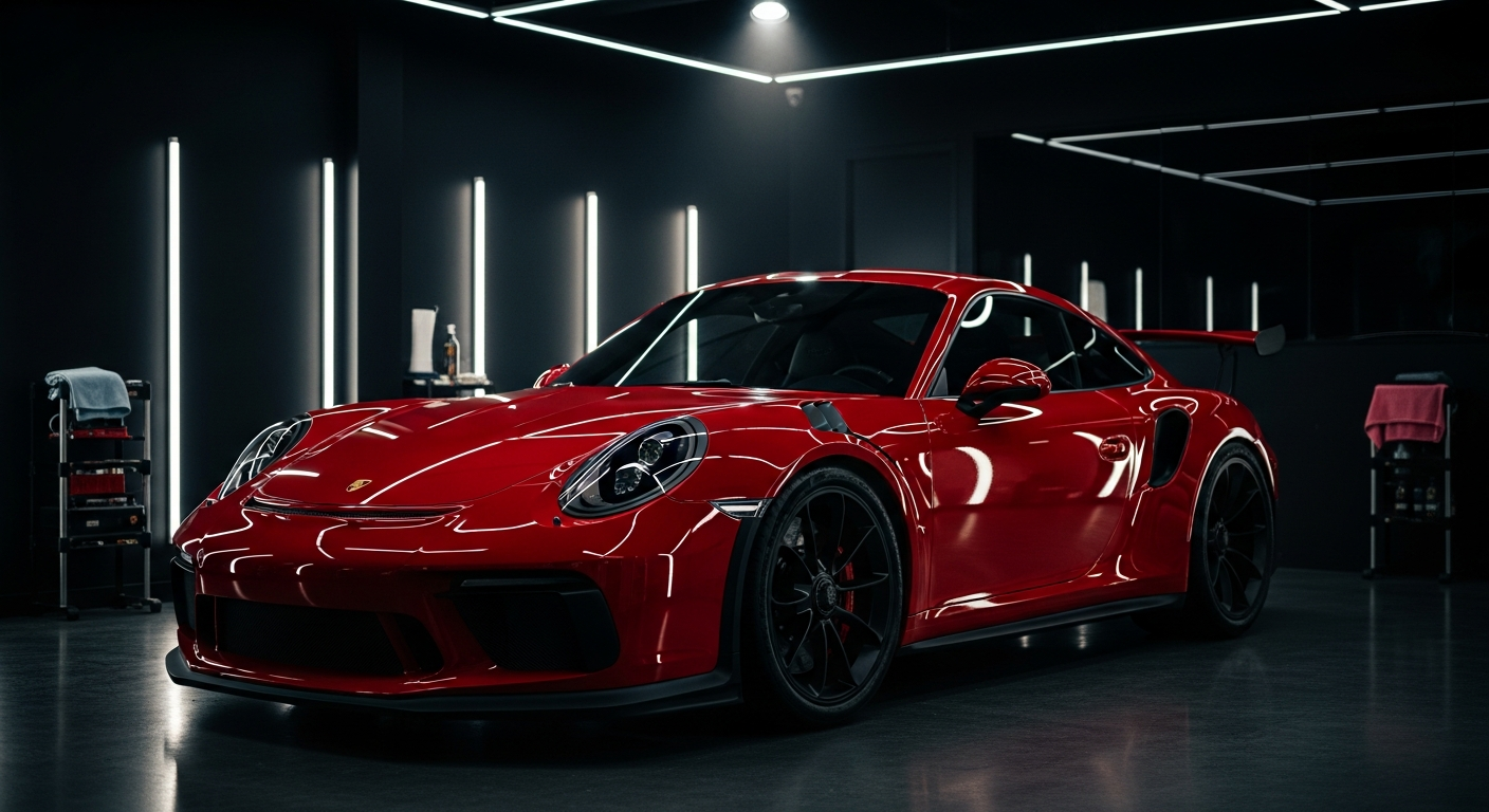 Premium Porsche in detailing studio