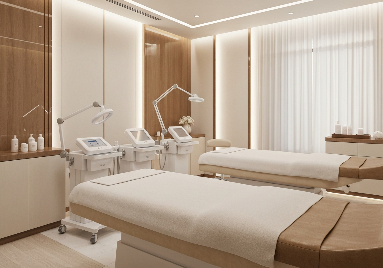 Luxury beauty clinic treatment room