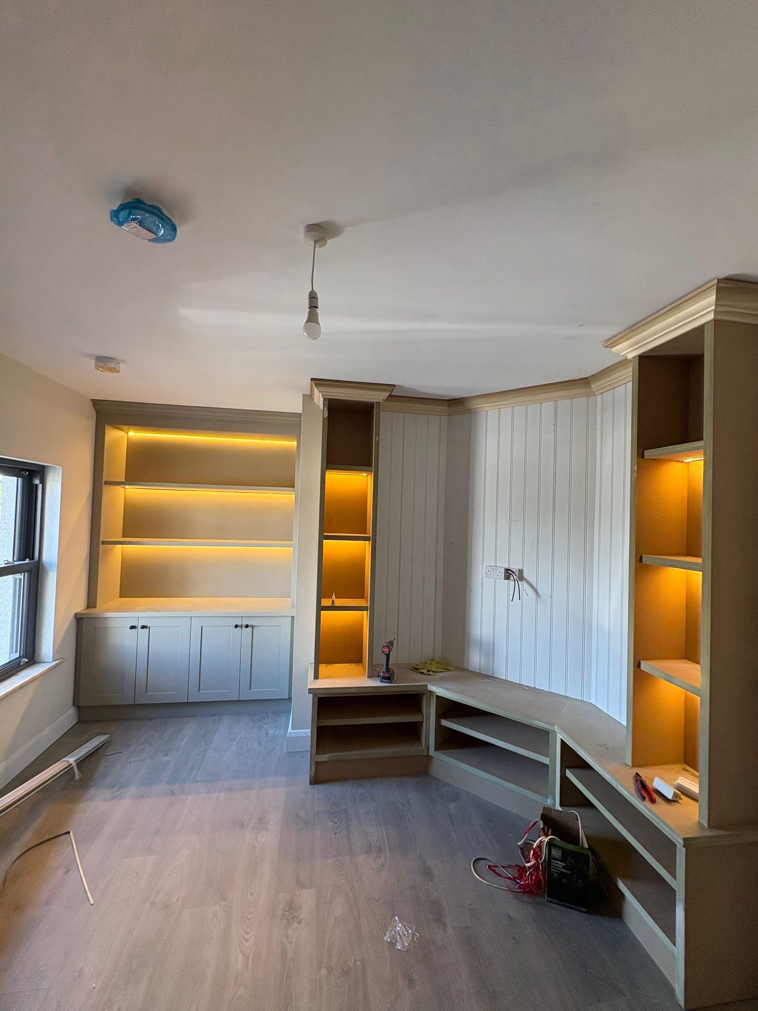 Custom Bespoke LED Shelving