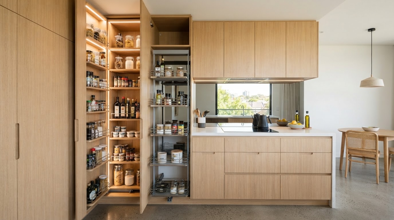 Custom joinery detail in a Cremorne kitchen renovation