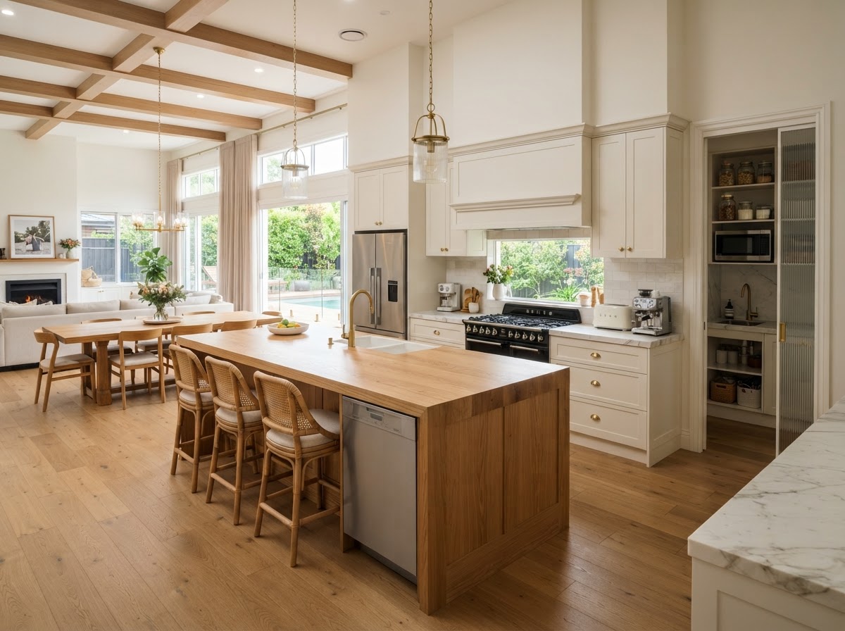 Custom joinery detail in a St Marys kitchen renovation