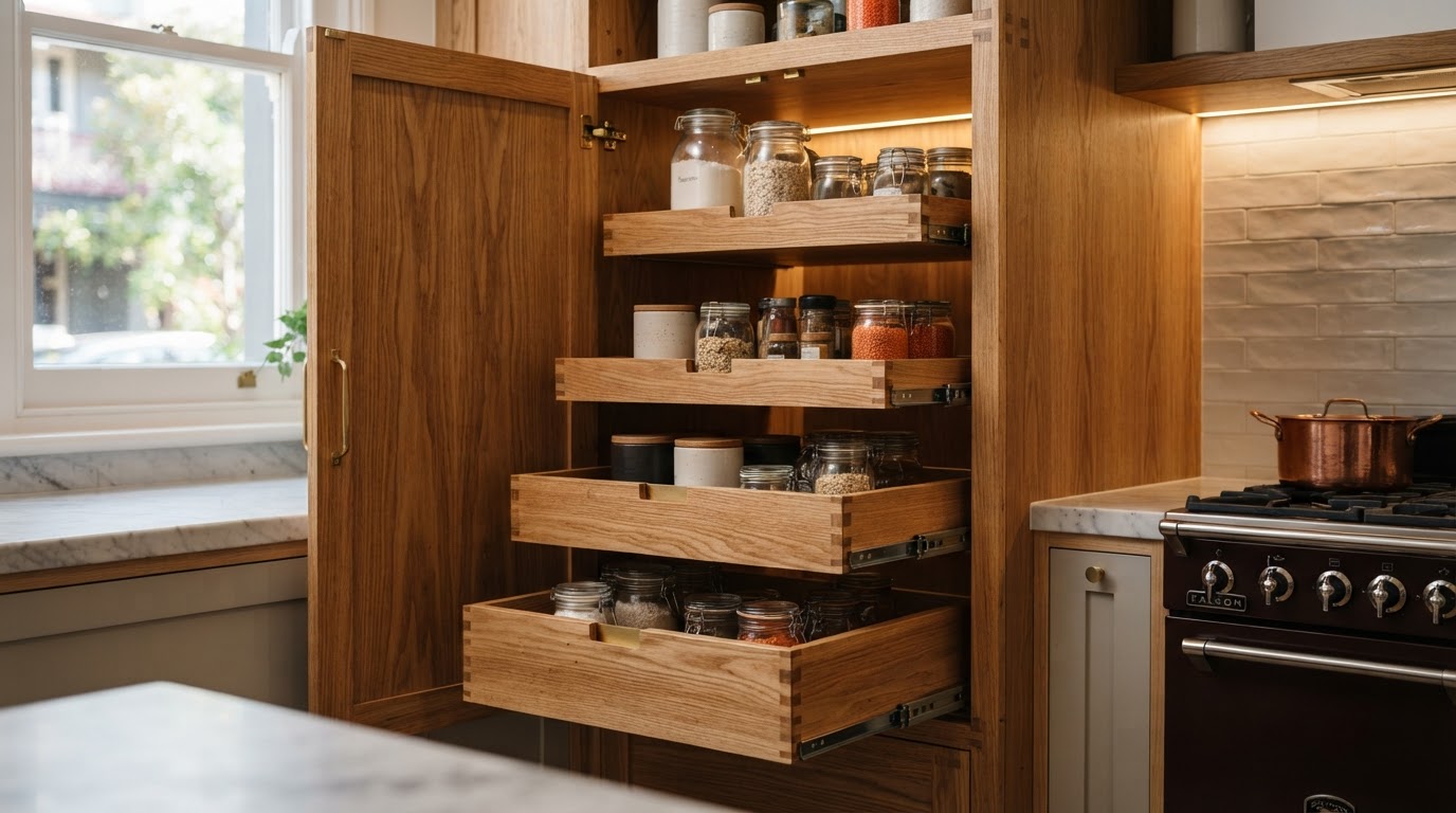 Custom joinery detail in a Marrickville kitchen renovation