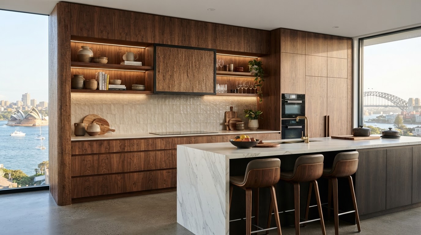 Custom joinery detail in a Croydon kitchen renovation
