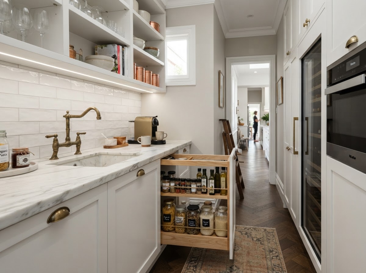 Custom joinery detail in a Darlinghurst kitchen renovation