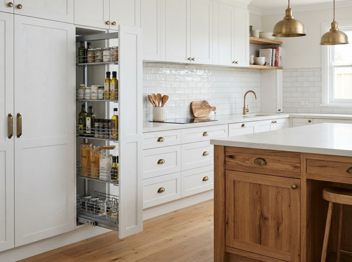 Custom joinery detail in a Glebe kitchen renovation
