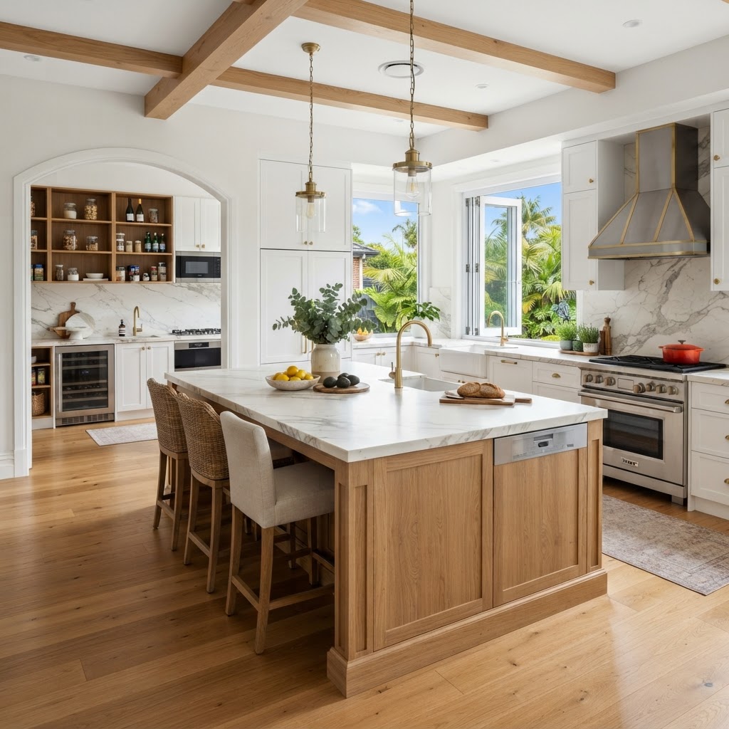 Custom joinery detail in a Carlton kitchen renovation