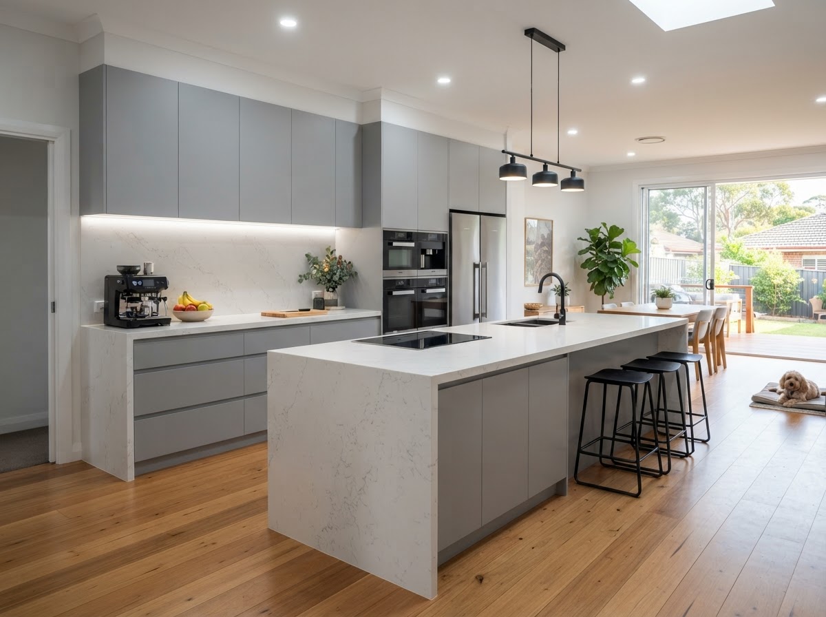 Custom joinery detail in a Parramatta kitchen renovation
