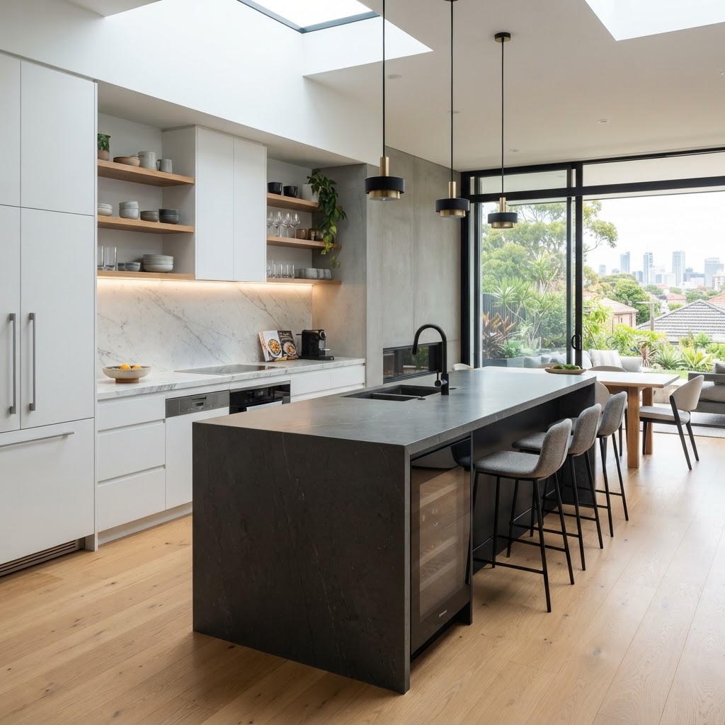 Custom joinery detail in a Jannali kitchen renovation
