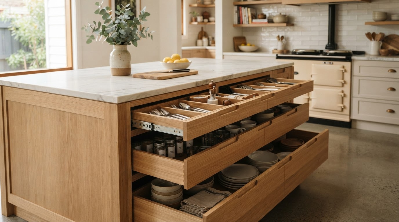 Custom joinery detail in a Dee Why kitchen renovation
