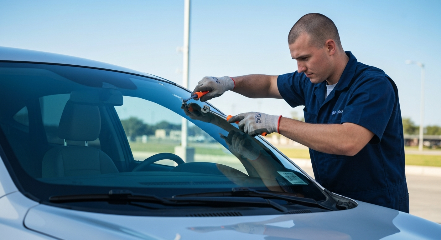 Professional windshield replacement service in McKinney TX using OEM glass