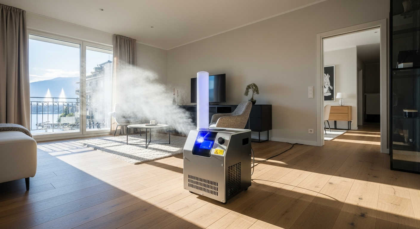 Traitement à l'ozone dans un bâtiment à Genève