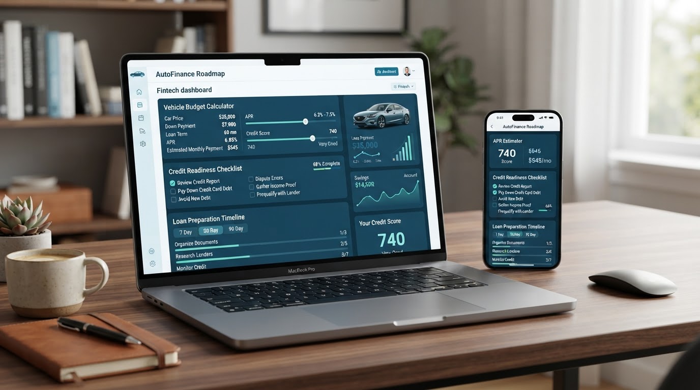 Car loan credit readiness tools for checking APR ranges and preparing credit before dealership financing