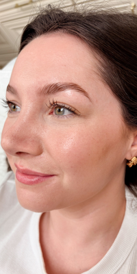 Professional brow treatment and shaping