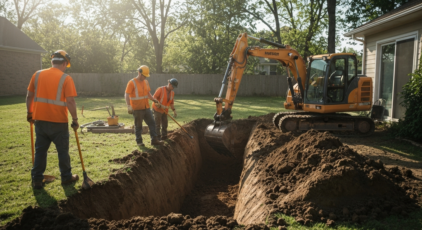 Septic tank installation near Longmont