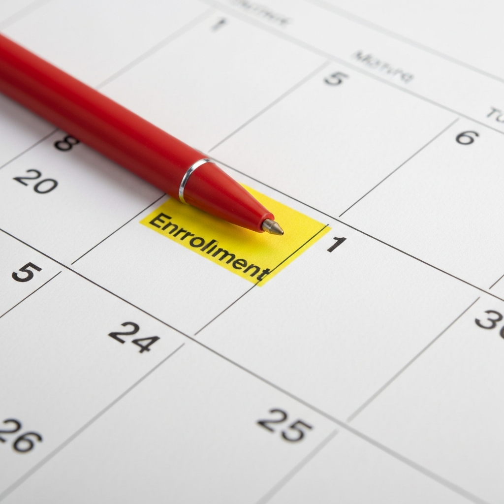 Calendar marking enrollment date