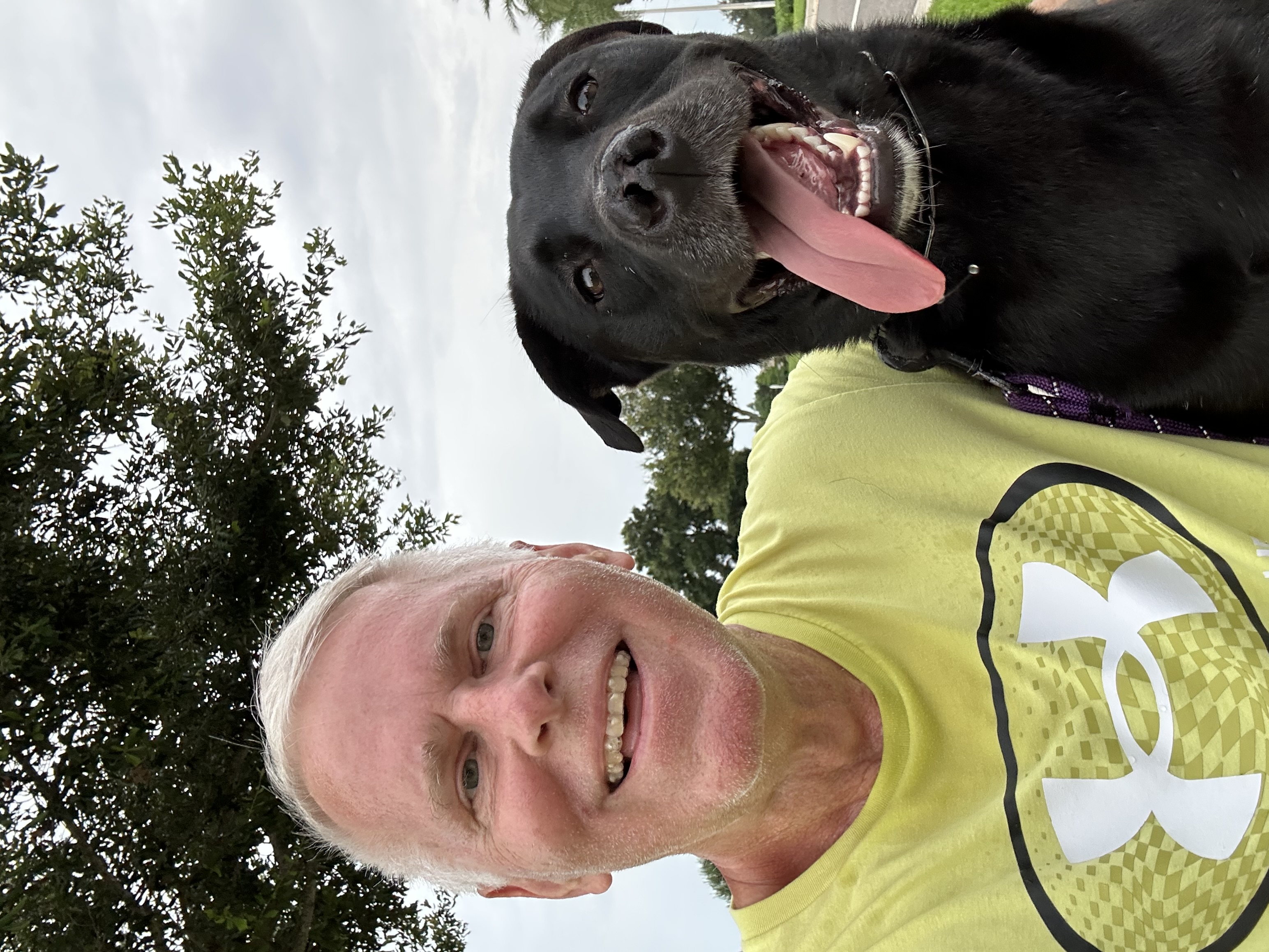 Gary Moore and his dog Kati