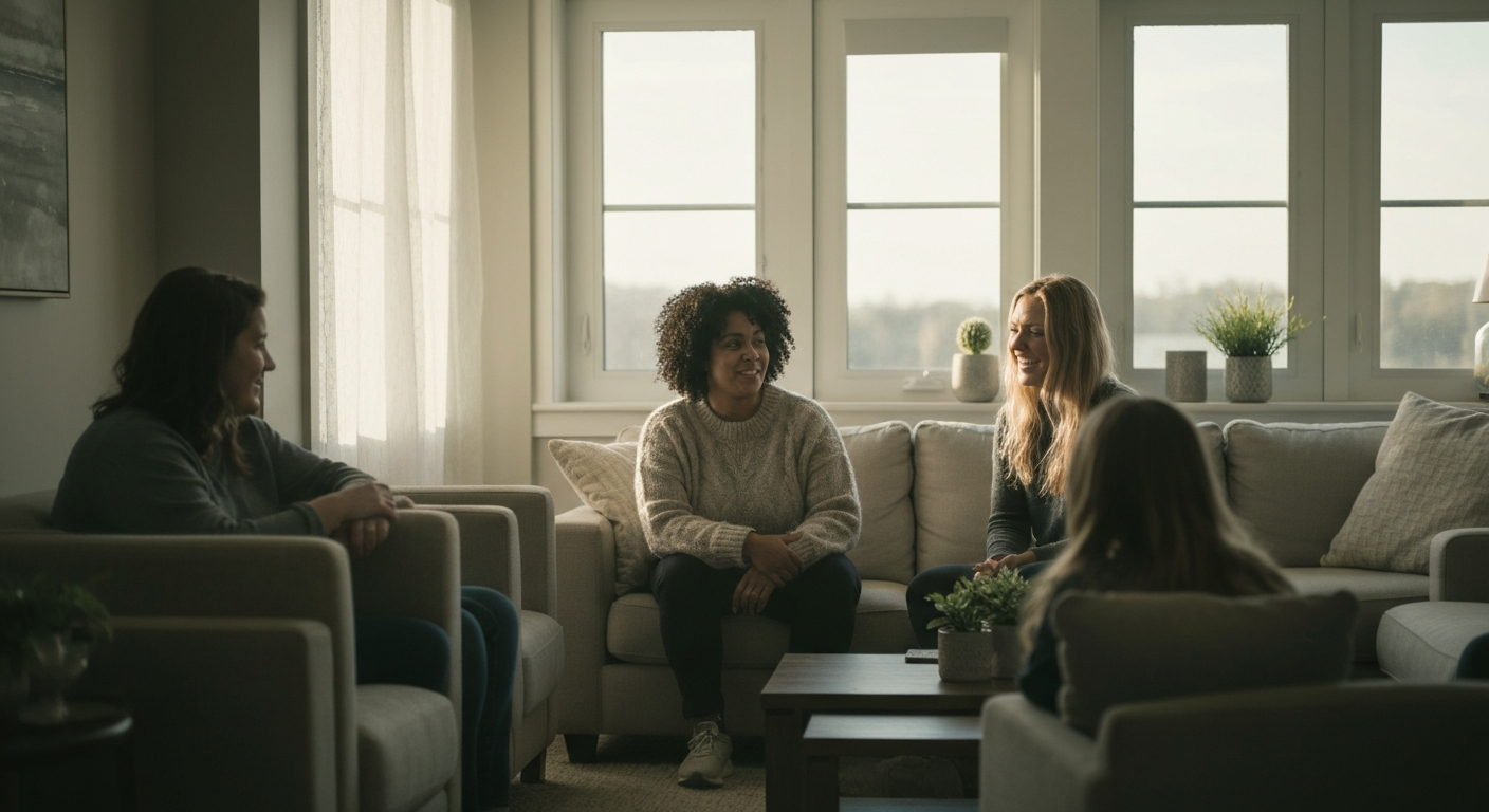 Women in a safe, structured housing environment