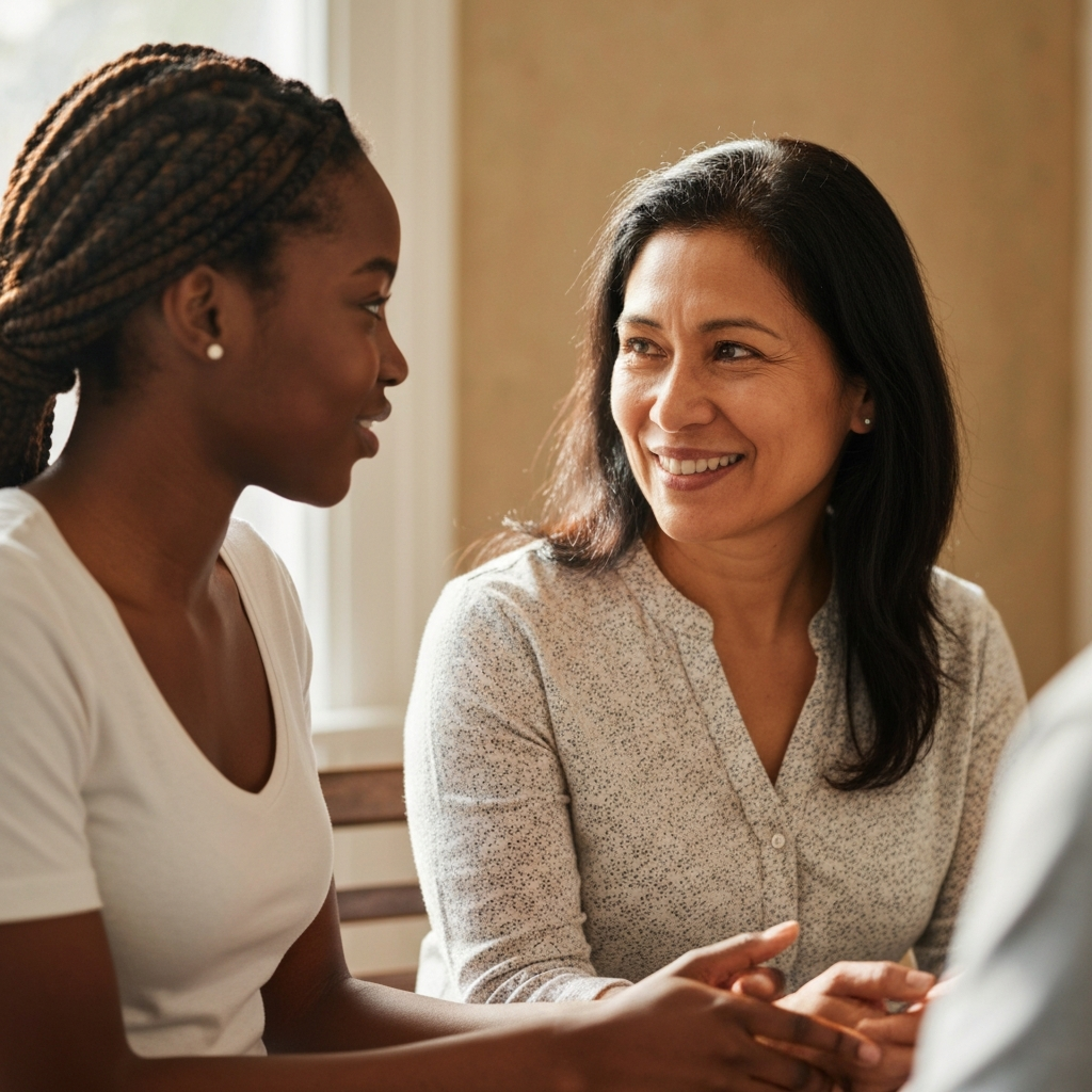 Women supporting each other