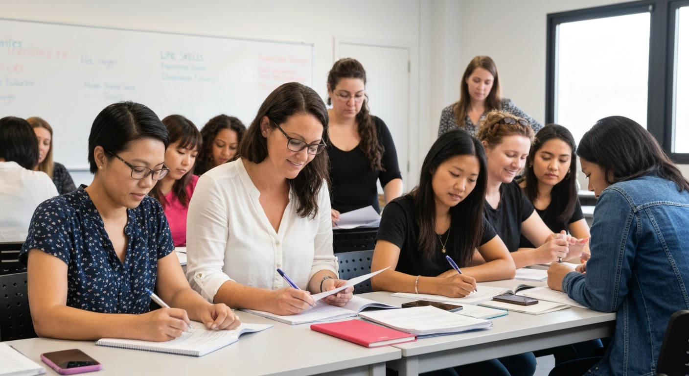 Women learning life skills