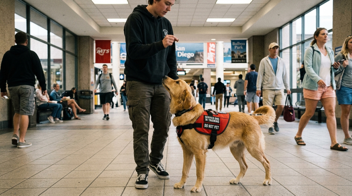 Service and therapy dog training in San Diego