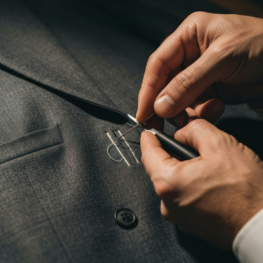 Hand stitching detail