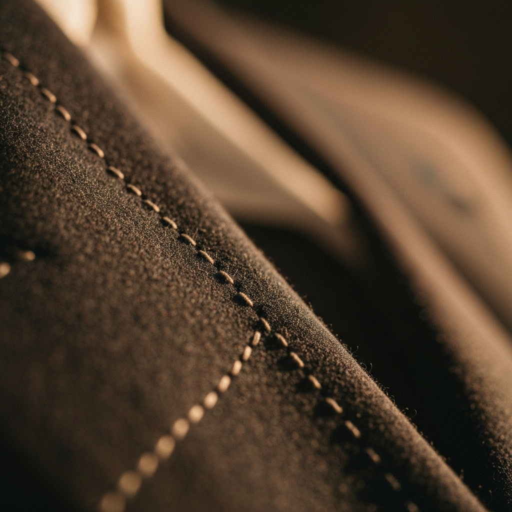 Lapel construction close-up