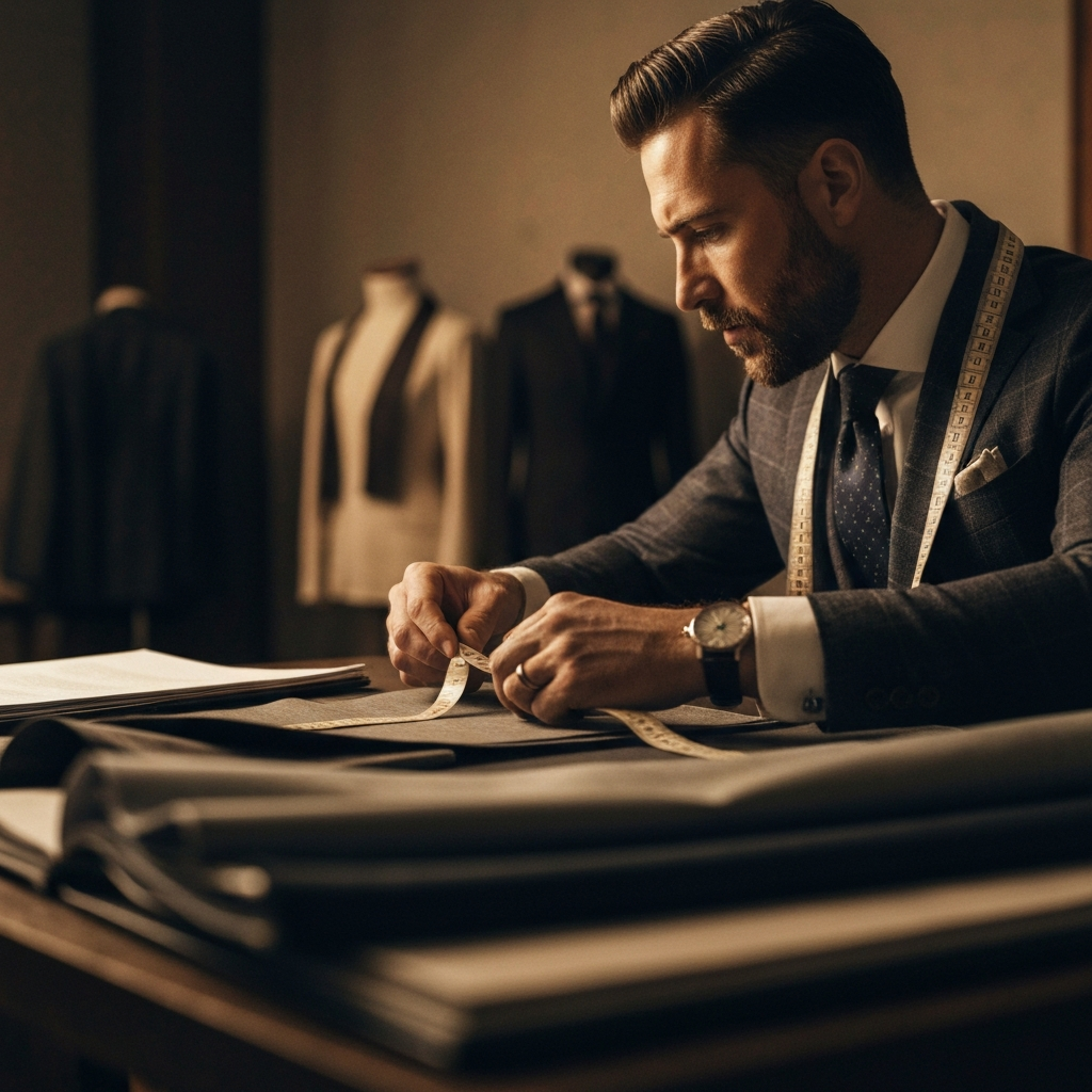 Authentic measurement and fabric selection moment