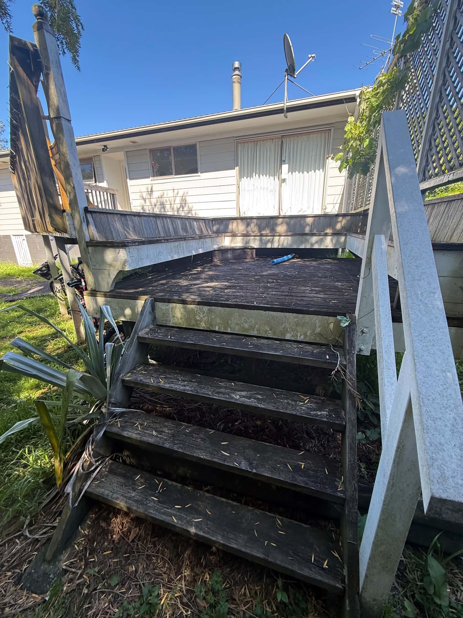 Deck before water blasting