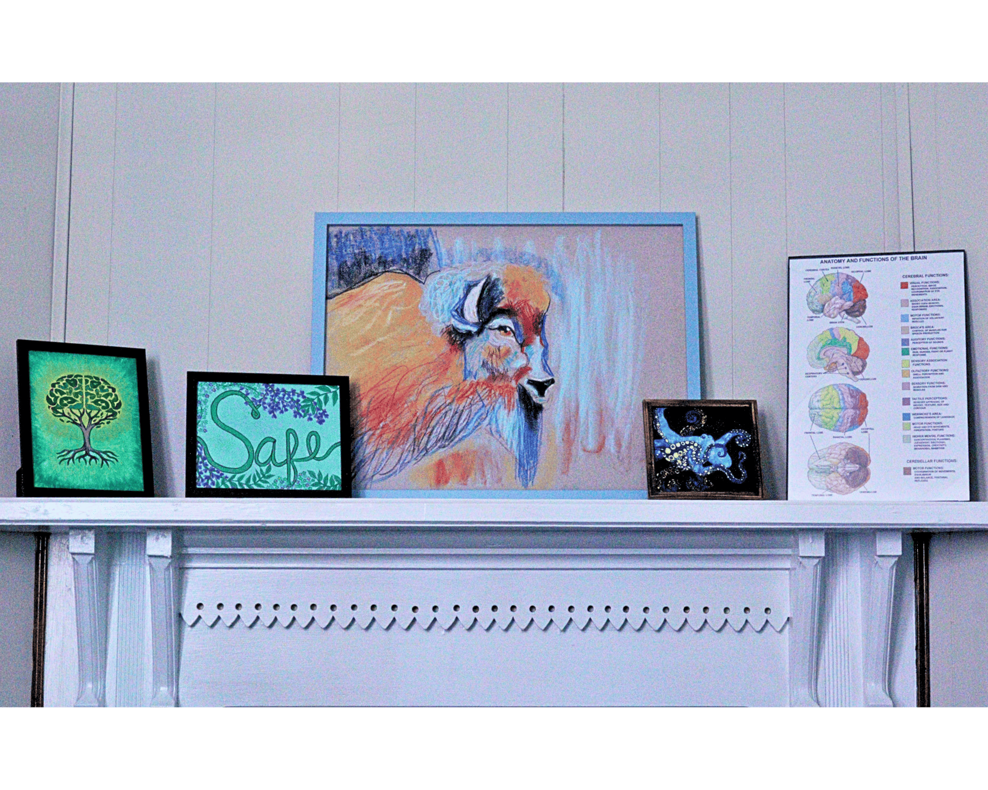 Clinic artwork and brain education materials