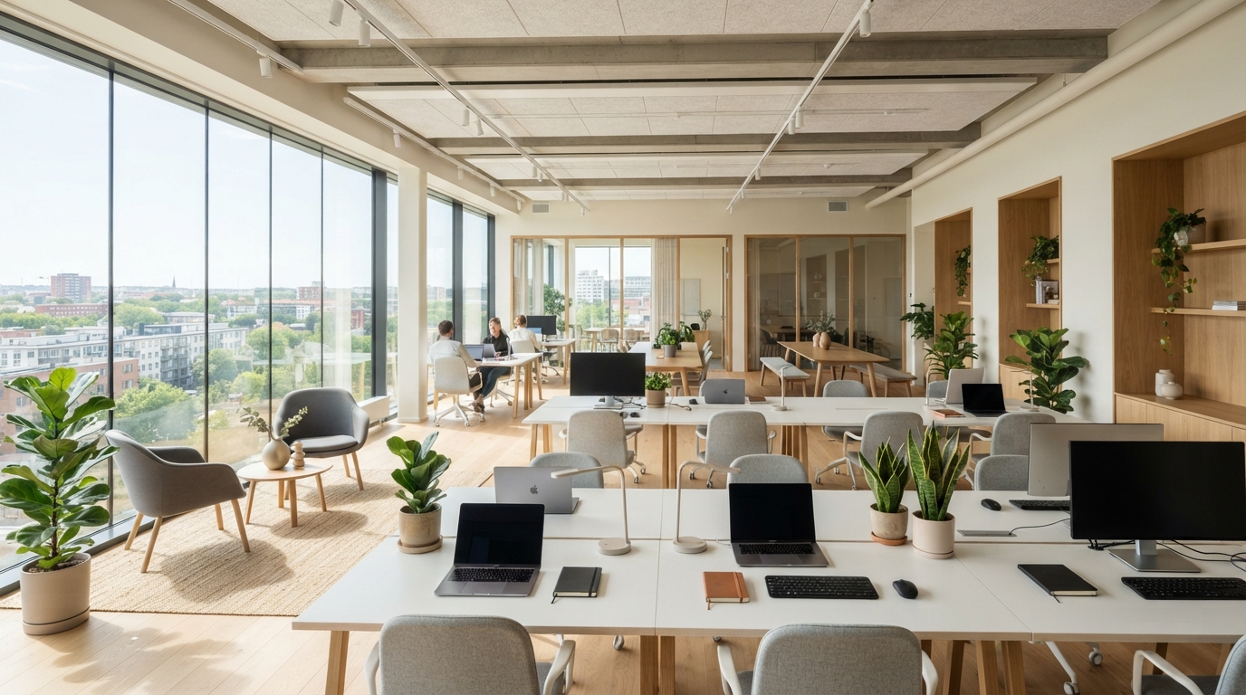 Modernes helles Büro ohne Text – Finmento Karriere