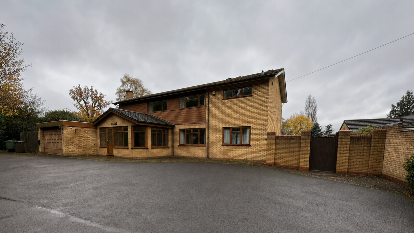 Front elevation of the Solihull Road property before renovation work