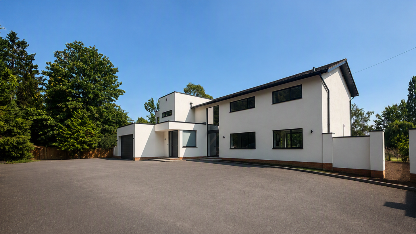 Completed front elevation of the Solihull Road property after renovation by Milano Home Improvement Ltd