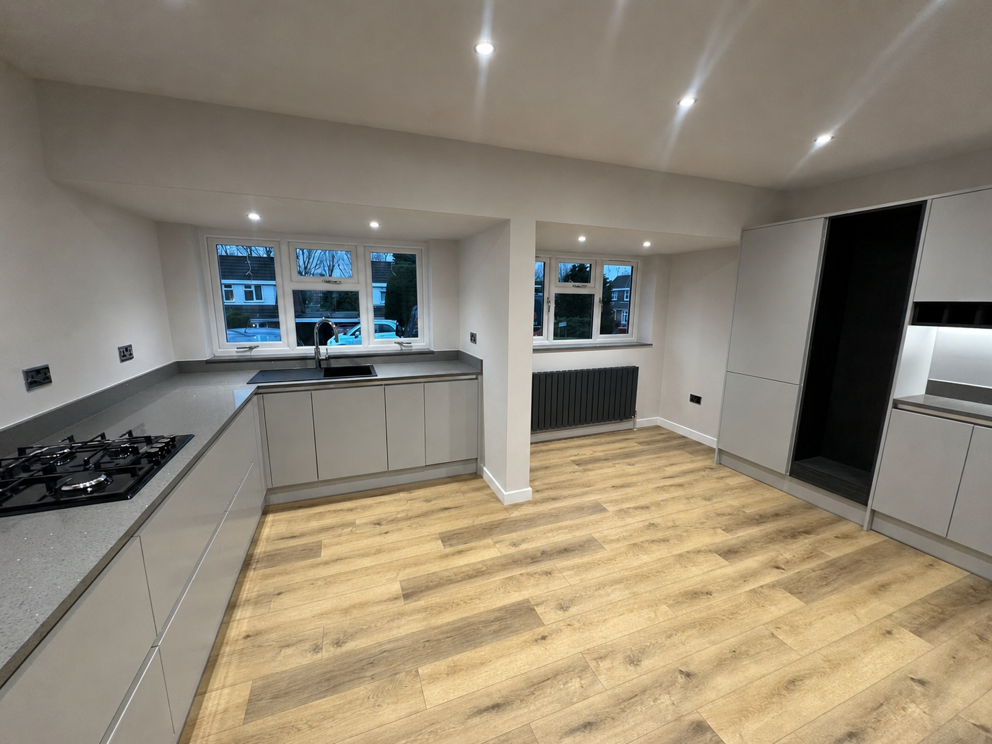 Completed garage conversion by Milano Home Improvement in Halesowen, creating additional living space with a seamless finish matching the existing home.