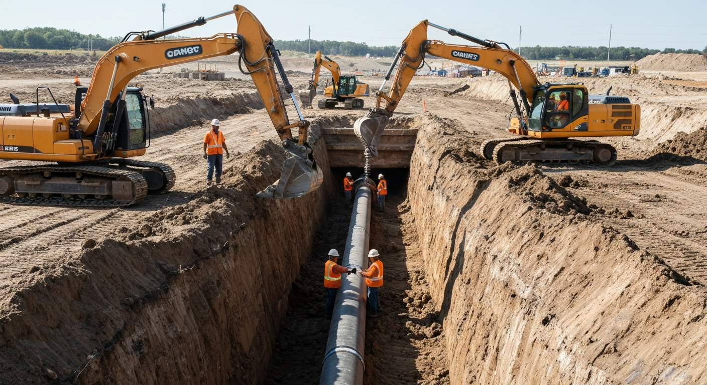 Underground Fire Line in Dallas, TX