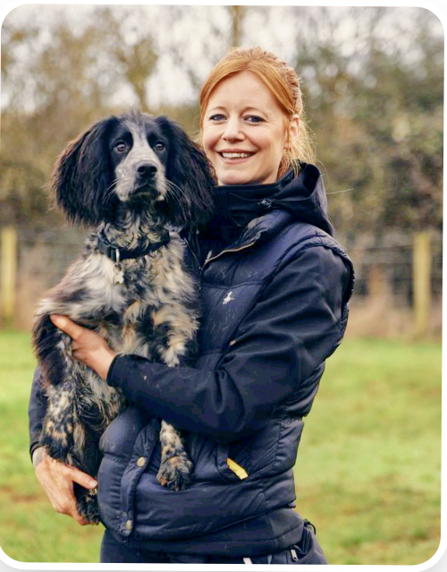 Dog training session