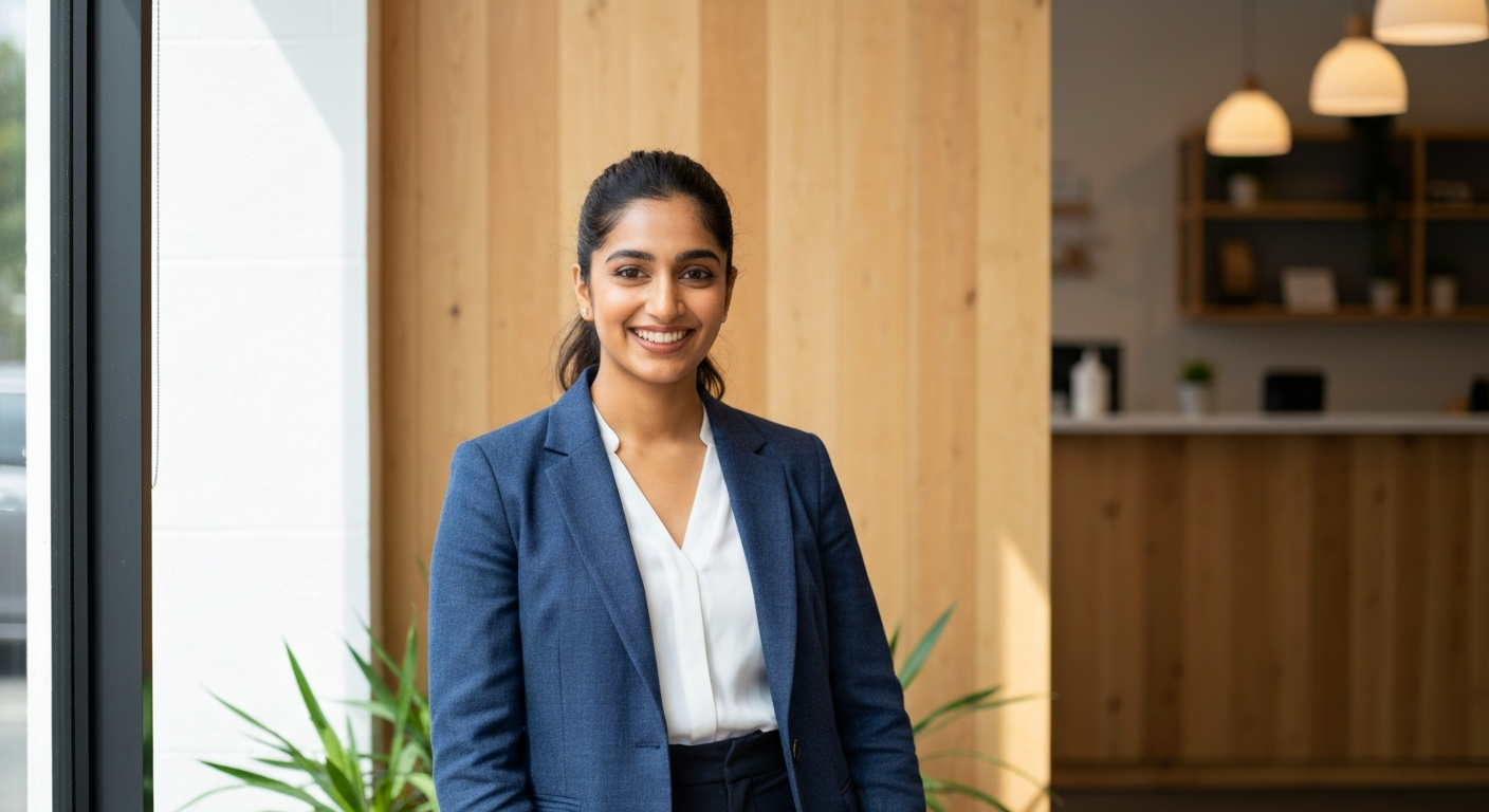 Confident small business owner ready to adopt AI systems in 2026