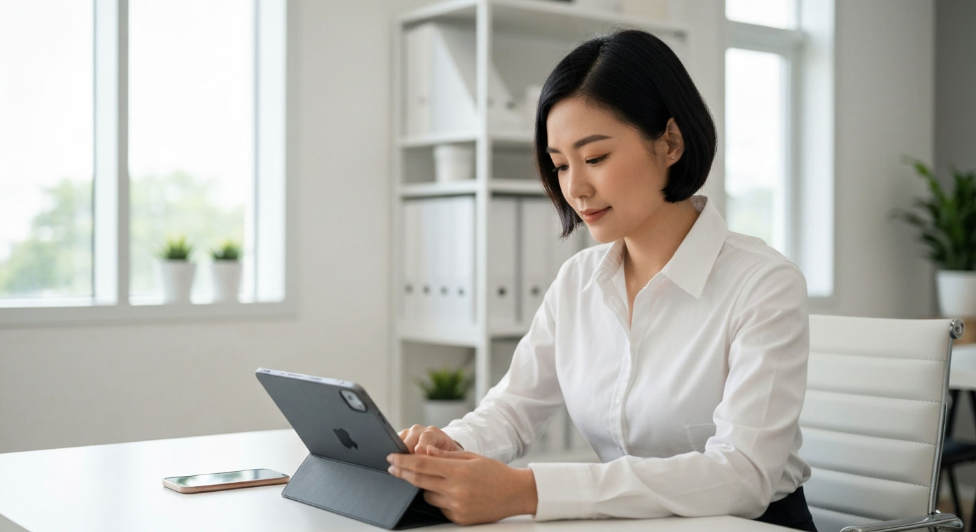 Local service business owner reviewing appointments booked automatically by an AI receptionist