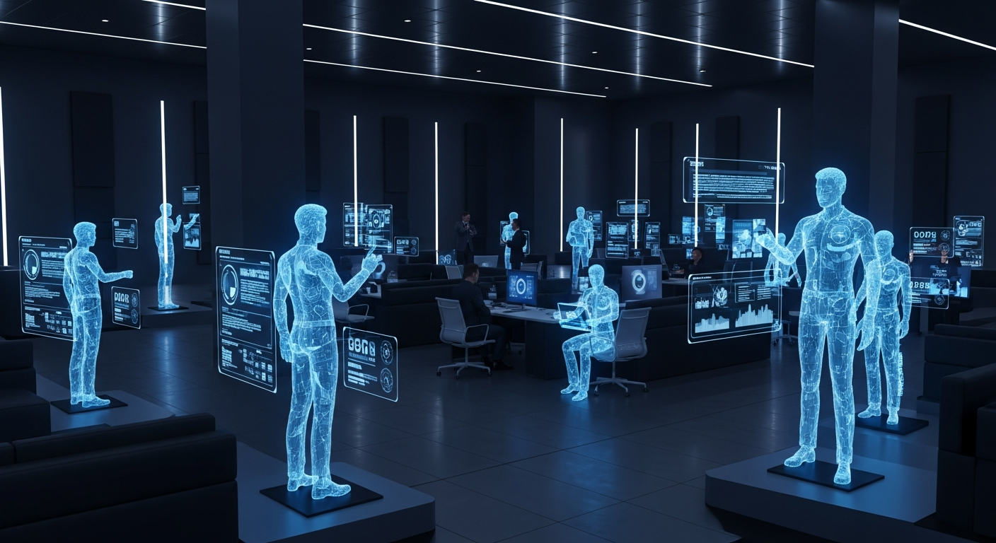 AI Virtual Employees Hologram