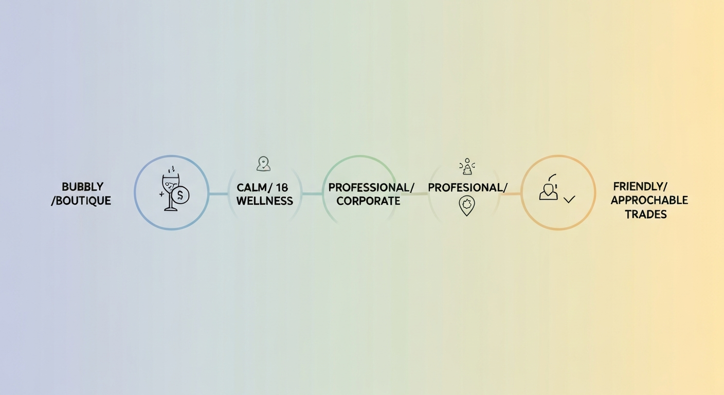 Spectrum graphic showing different brand personality tones from casual to formal for AI voice customization