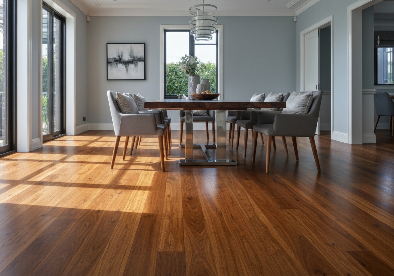 Engineered timber flooring in Carnegie bungalow