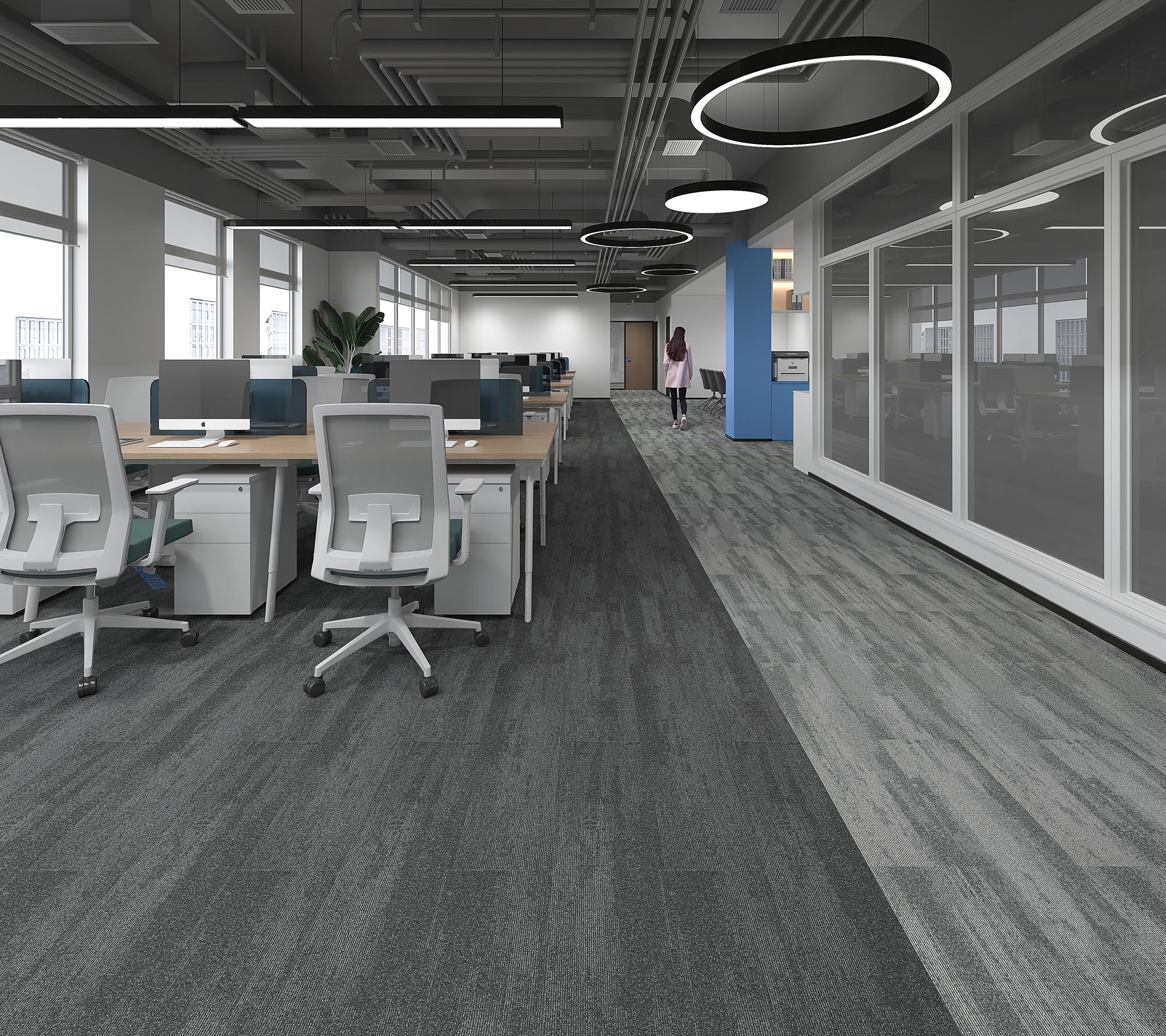 Airlay carpet tiles installed in a Melbourne commercial office fit-out