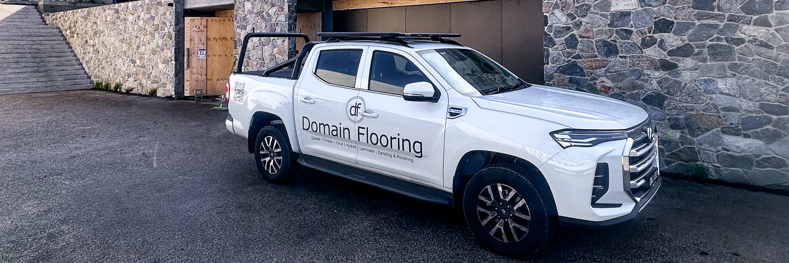 Domain Flooring vehicle on site