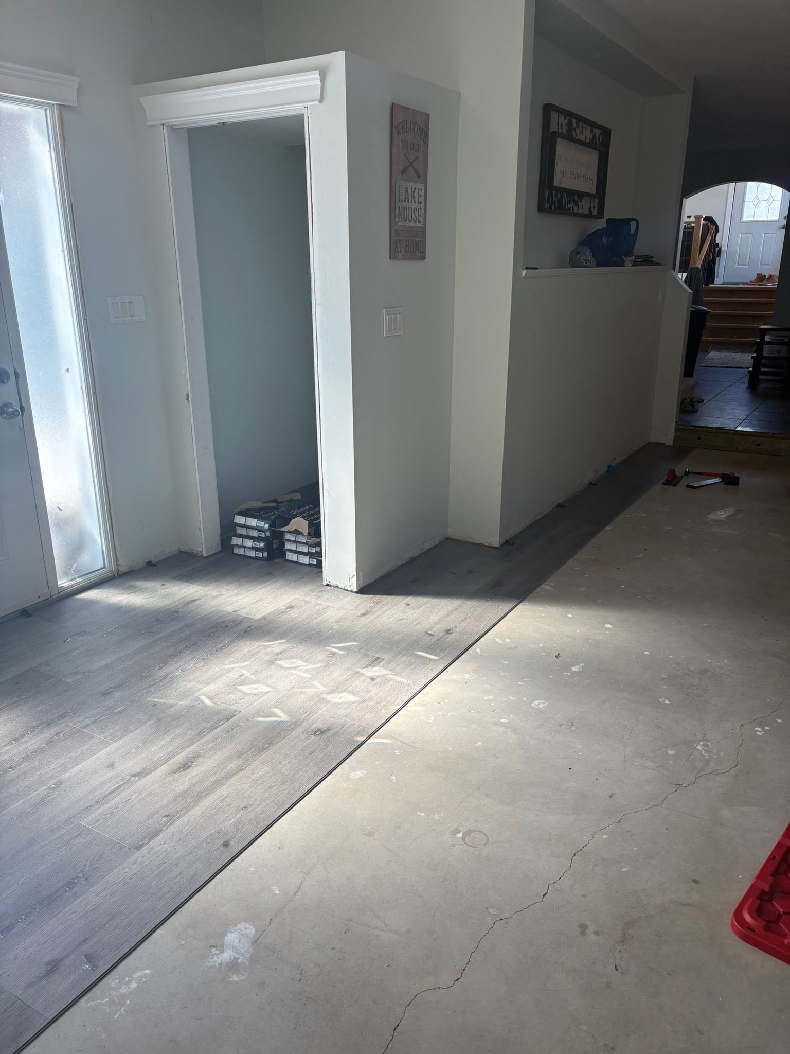 LVP and laminate installation — CMB Handyman Services handyman project in Saskatoon