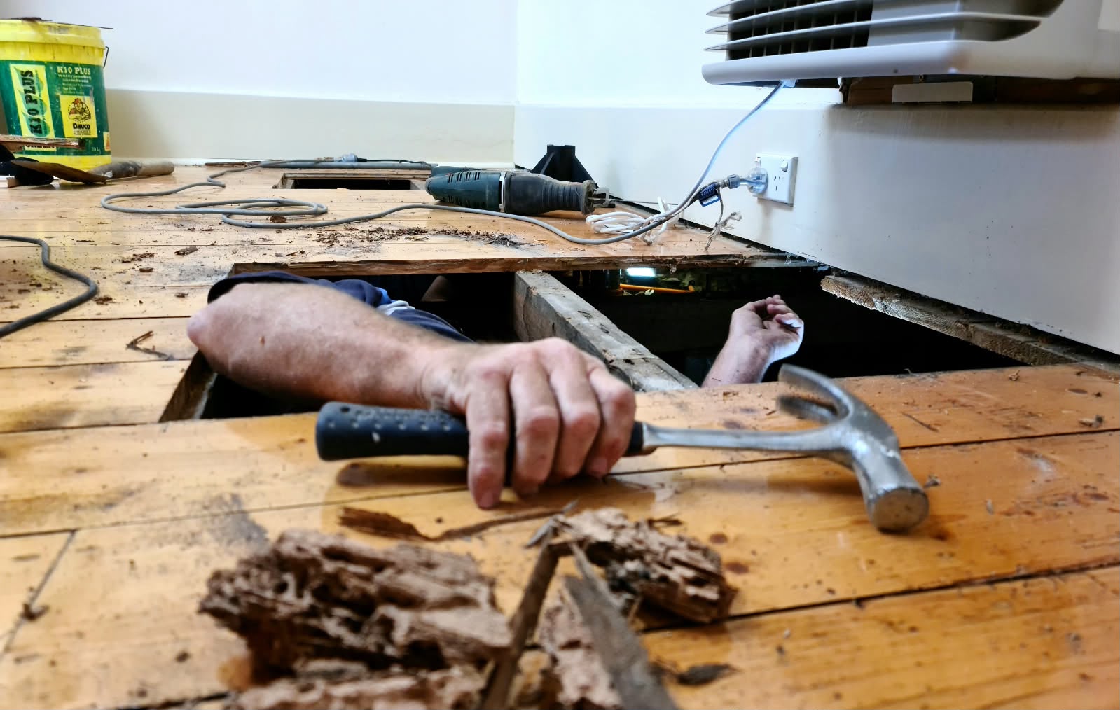 Underfloor inspection and structural repair by RGH Home Improvements