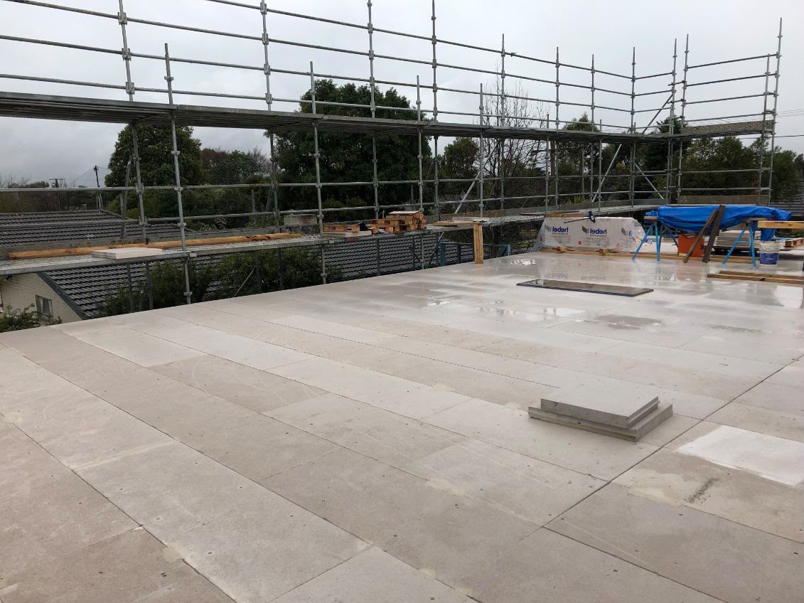 Construction site flooring installation by RGH Home Improvements