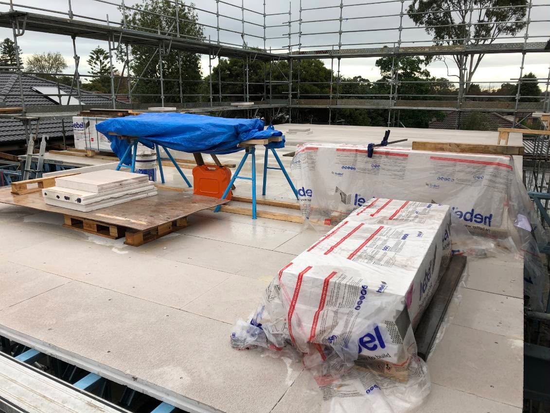 Construction site scaffolding for home renovation in Melbourne